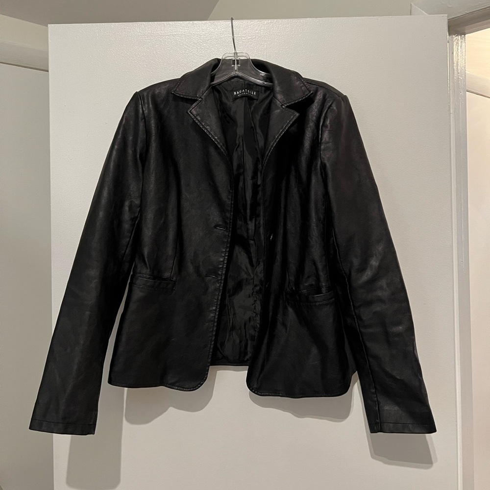 Leather blazer jacket